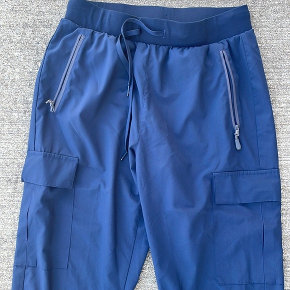 LJBJN Dark Green Cargo Comfy Joggers Size Large Womens Navy Blue - Picture 2 of 5